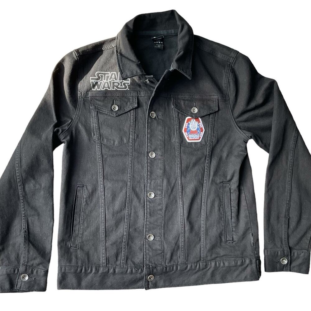 Disney Parks x Our Universe Star Wars Black Denim Jacket Mens Medium Rare
